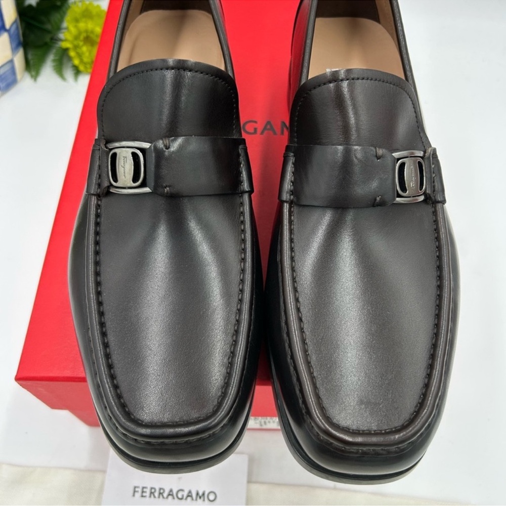 Men’s Salvatore Ferragamo, leather loafers size 8EEE made in Italy - Picture 9 of 11
